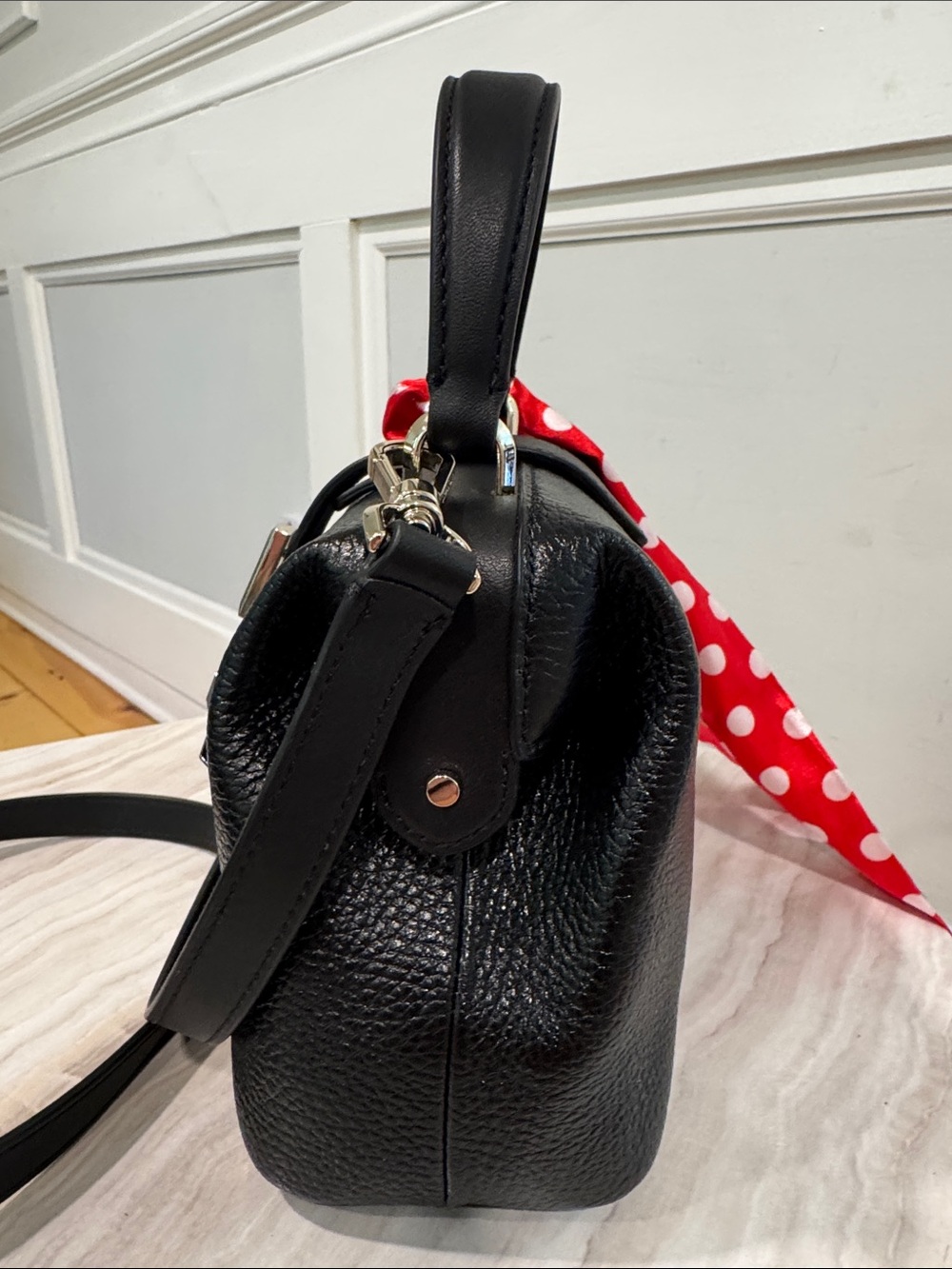 Kate Spade New York Bag Small Remedy Black Leather Top-Handle Crossbody Bag EUC - Picture 7 of 17